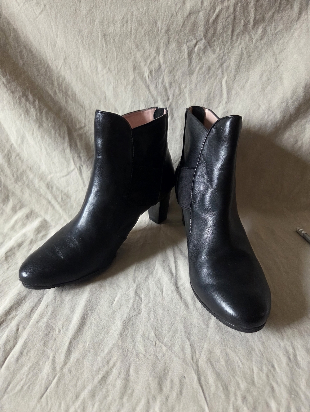 Taryn Rose Dwayne Ankle Booties in Black - With Dust Bag